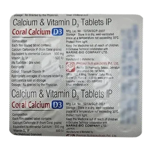 coral calcium d3 tablet 15's